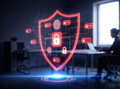 grafika przedstawienie koncepcyjne bezpieczeństwa IT