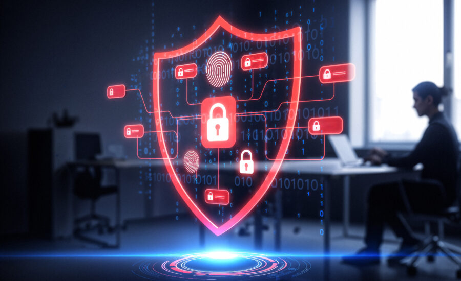 grafika przedstawienie koncepcyjne bezpieczeństwa IT